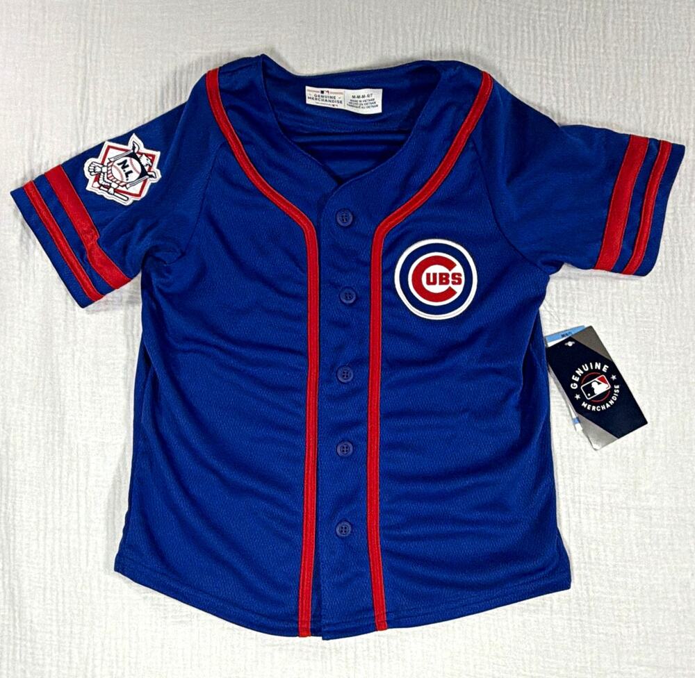 Genuine Merchandise Chicago Cubs MLB Youth Baseball Jersey Blue/Red M 6/7